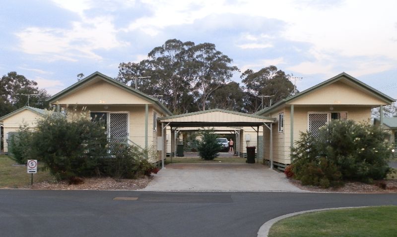 Carports beside each cabin